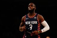 Action from Milwaukee Bucks v New York Knicks